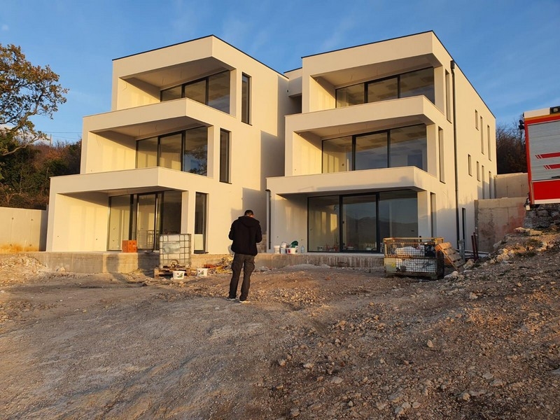 Výhľad na more z obývačky: 3D vizualizácia nehnuteľnosti A2363 v Chorvátsku.