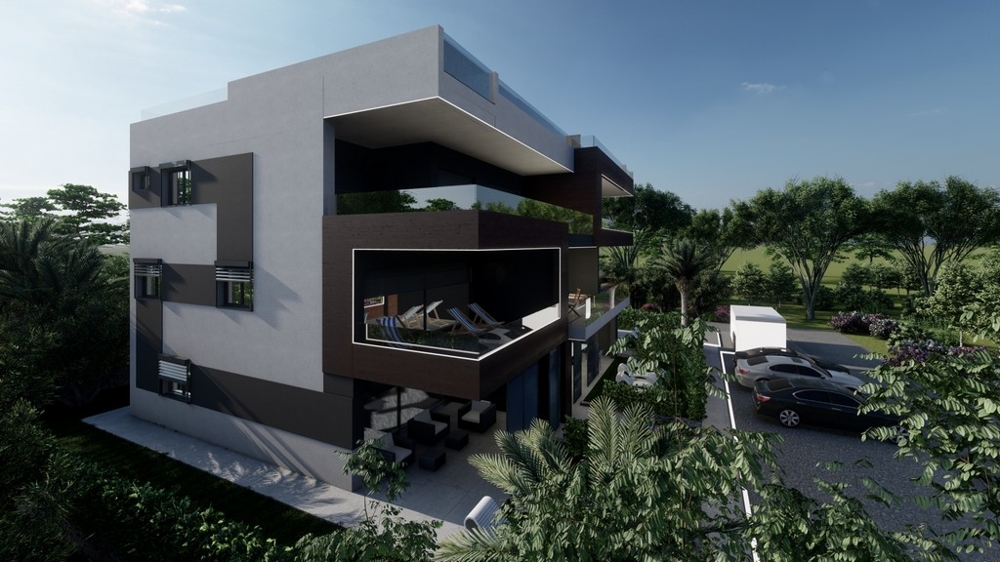 Luxusné novopostavené apartmány s výhľadom na more, región Zadar.