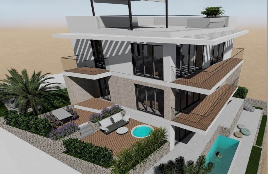 Prízemný byt v novostavbe - s bazénom.