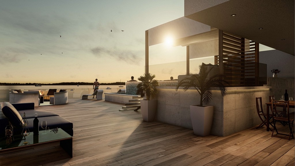 Strešný apartmán s bazénom a strešnou terasou na predaj v Kozino, Chorvátsko - Panorama Scouting.