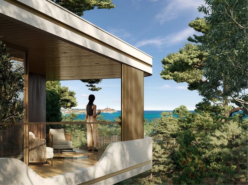 Moderné luxusné apartmány s výhľadom na more na predaj.