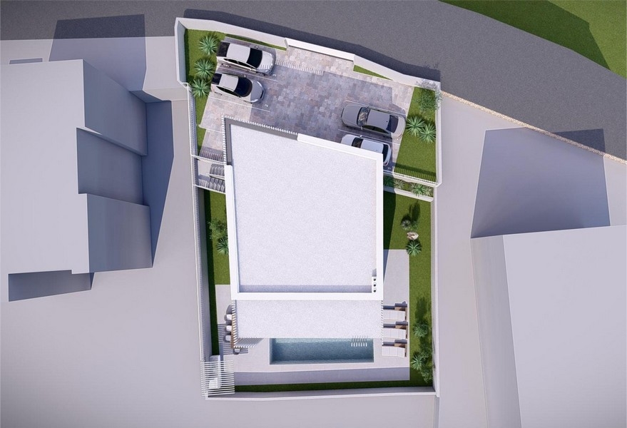 Pohľad na nehnuteľnosť A3464 v Chorvátsku z vtáčej perspektívy.