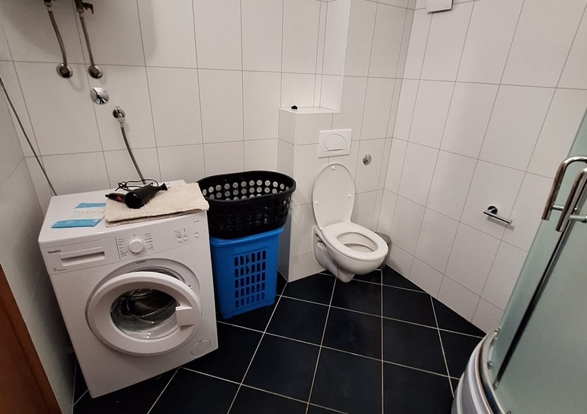 Kúpeľňa s práčkou a WC