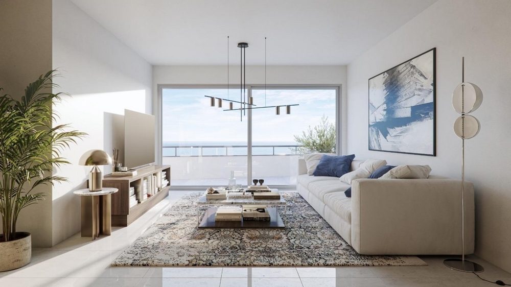 Obývacia izba s výhľadom na more