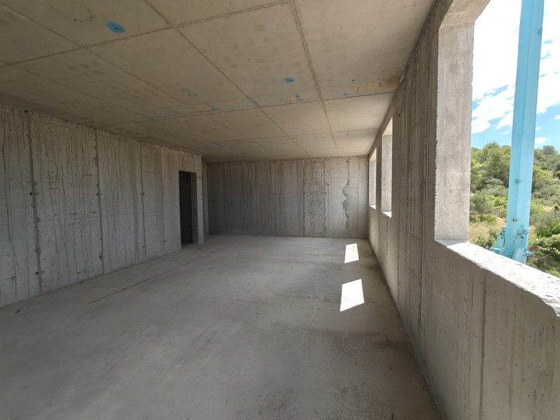 Pohľad na plášť novej budovy.