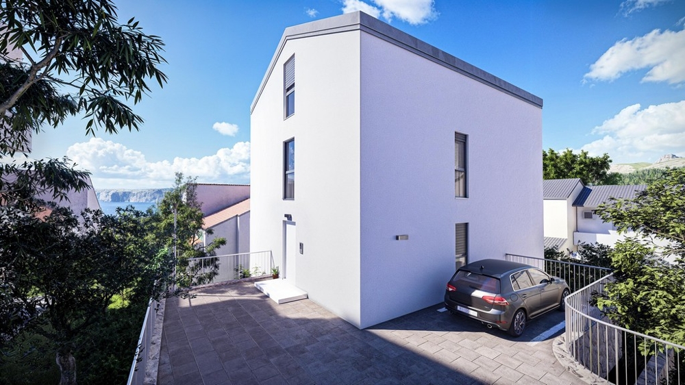 Zadná strana novej budovy A3614 - 3D obraz.