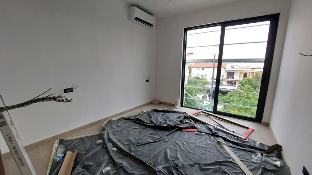 Pohľad na terasu zo spálne.