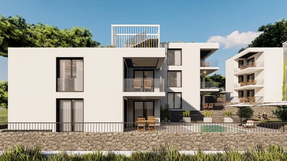 Novopostavené apartmány s terasou a bazénom v Dalmácii: Primošten