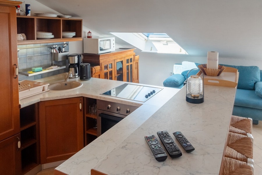 Kuchyňa apartmánu A3796 v Chorvátsku.