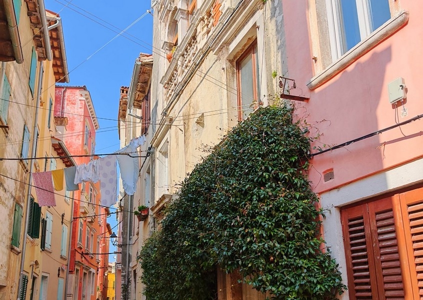 Centrum mesta Rovinj, Istria.