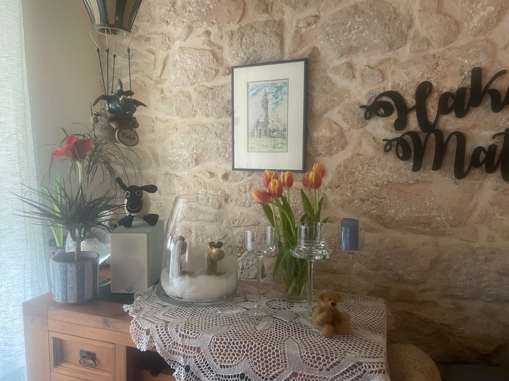 Dekoratívny detail so stenou z prírodného kameňa