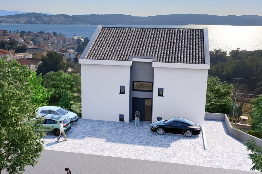 Strešný apartmán s výhľadom na more na záliv Trogir