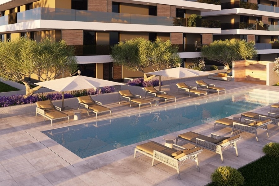 Komunitný bazén apartmánového komplexu Čiovo