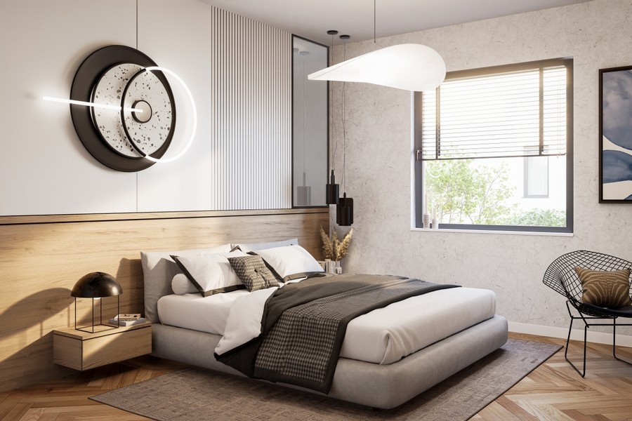 Elegantná spálňa v exkluzívnom novom byte