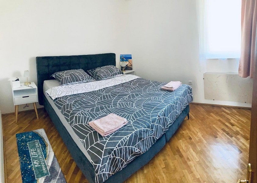 Spálňa apartmánu v Chorvátsku