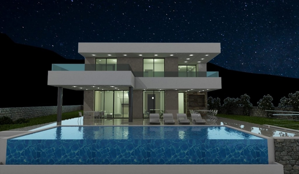 Projekt modernej vily na predaj v Chorvátsku.