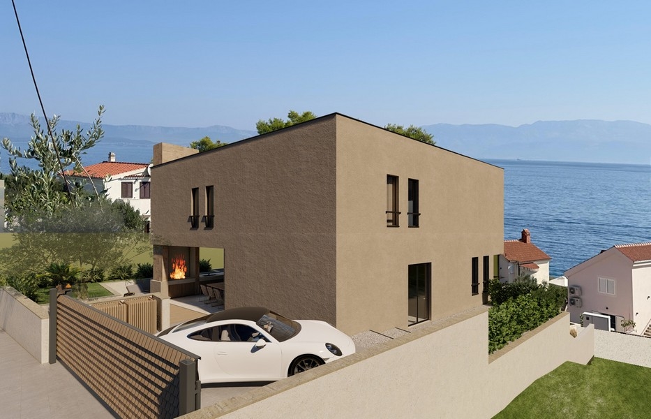 Pozemok s vilou a výhľadom na more na Šolte