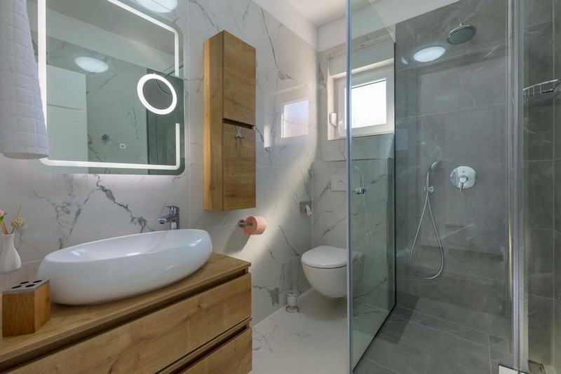 Zariadená kúpeľňa.