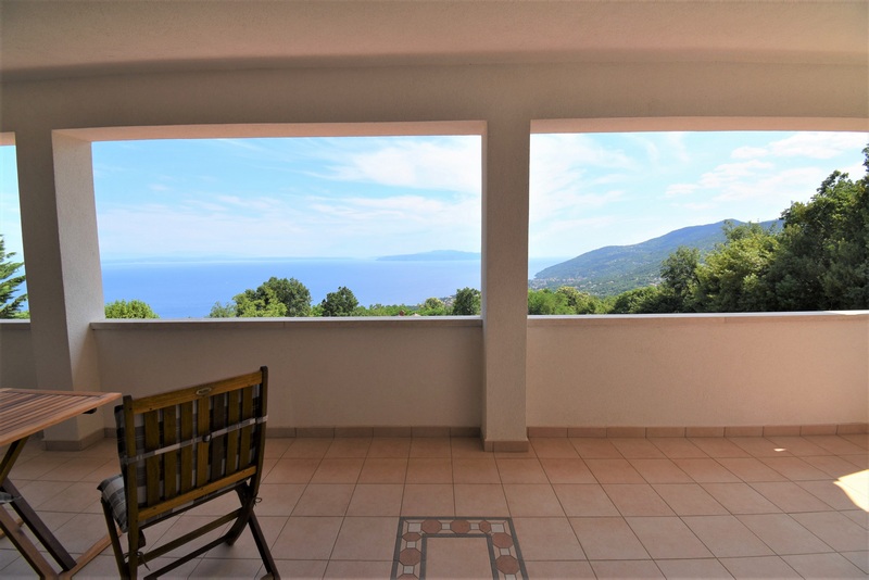 Výhľad na more z objektu H1785, Chorvátsko - Panorama Skauting.