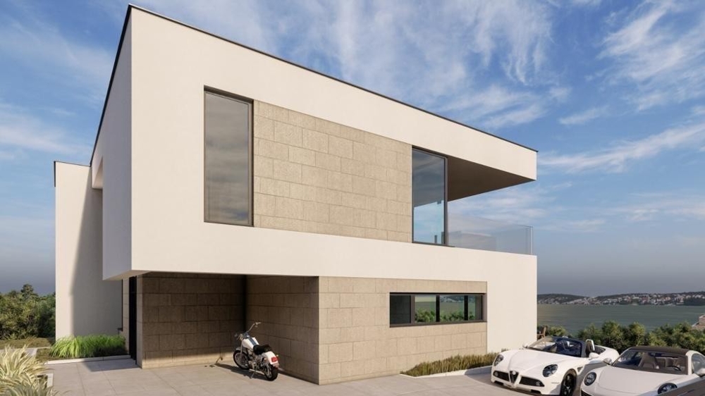 Zadná časť vily H2548, Chorvátsko, ostrov Krk.