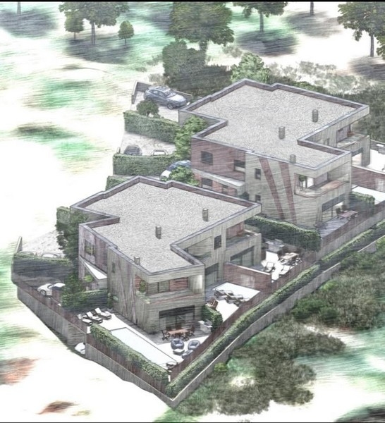 Novostavba - radové domy s bazénom a záhradou