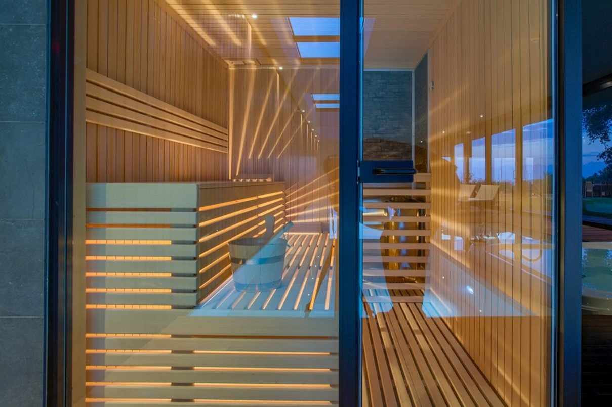 Sauna v objekte H977 na Istrii.