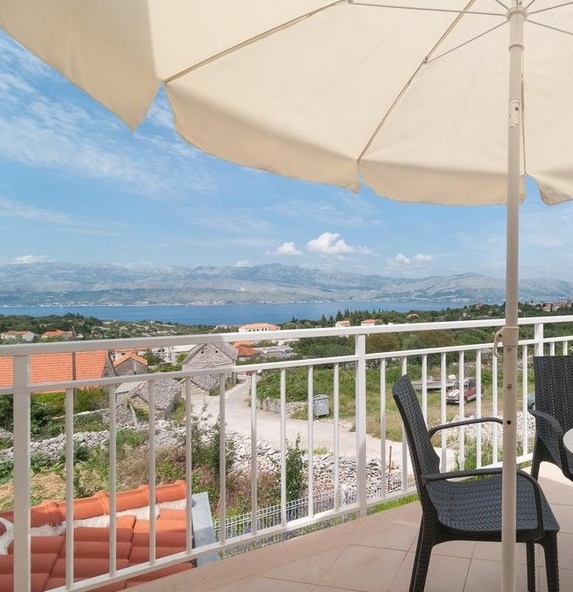 Balkón a terasa s nádherným výhľadom na more a okolie