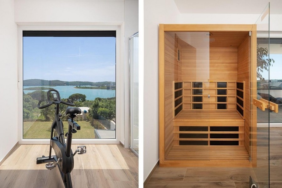 Fitness centrum a sauna vily H3414 v Chorvátsku.