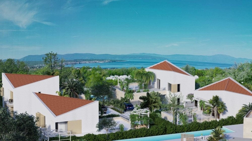 Výhľad na more z víl H3472 neďaleko Malinska na ostrove Krk v Chorvátsku - Panorama Scouting.