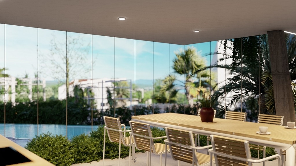 Terasa vily H3473, ktorá je na predaj neďaleko Malinska na ostrove Krk.