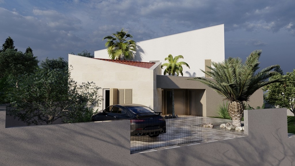 Prístup k vile H3473 v Chorvátsku neďaleko Malinska.