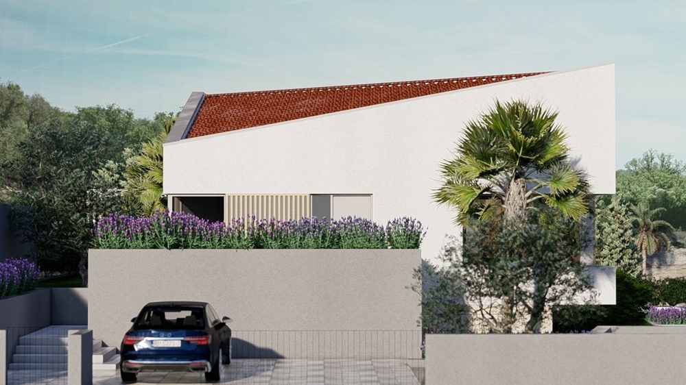 Zadná časť vily H3474, ktorá je na predaj v Chorvátsku na ostrove Krk.