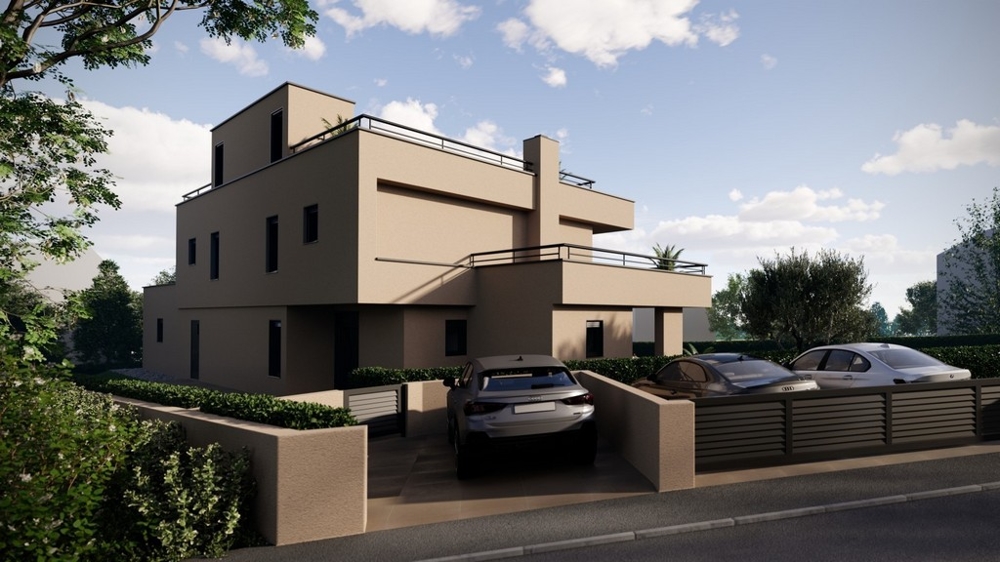 Parkovisko vily H3513 pri Poreči na Istrii, Chorvátsko.