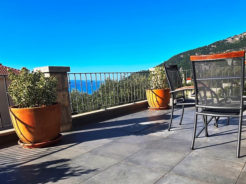 Slnečná terasa s rastlinami