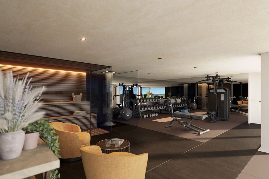 Posilňovňa s moderným vybavením a sauna