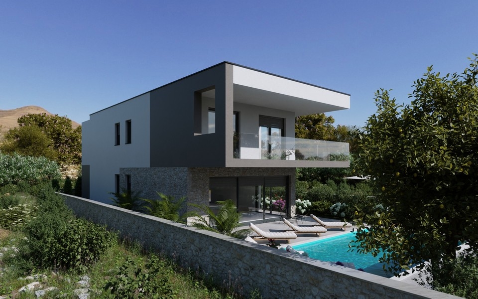 Vila s bazénom priamo pri mori na predaj v Chorvátsku - Panorama Skauting.