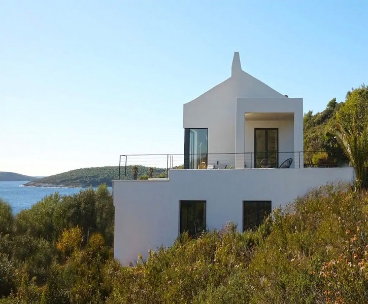 Moderná vila na ostrove Vis s výhľadom na more