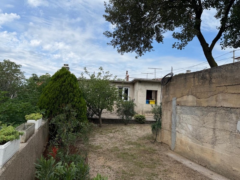 Záhradný areál s hospodárskymi budovami a stromami