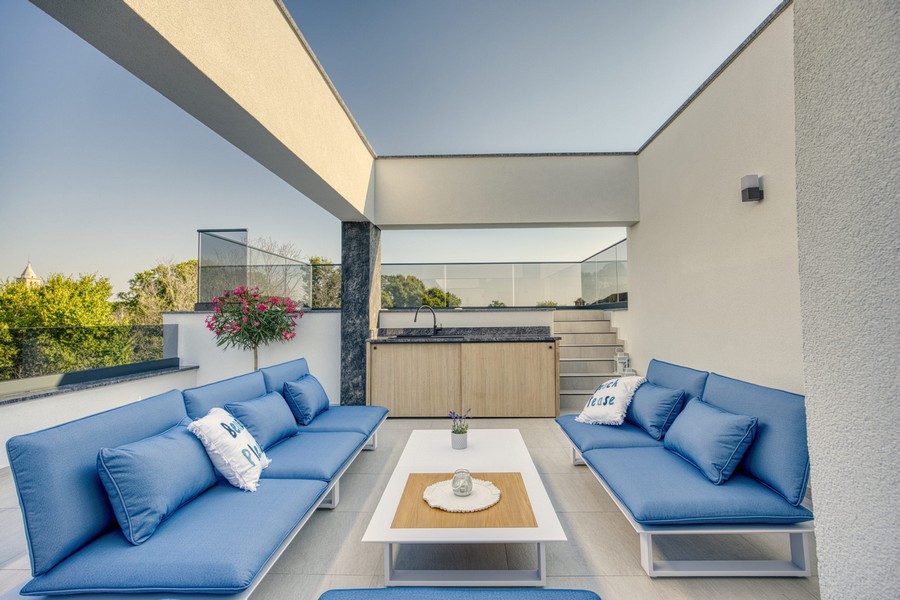 Salónik na strešnej terase.