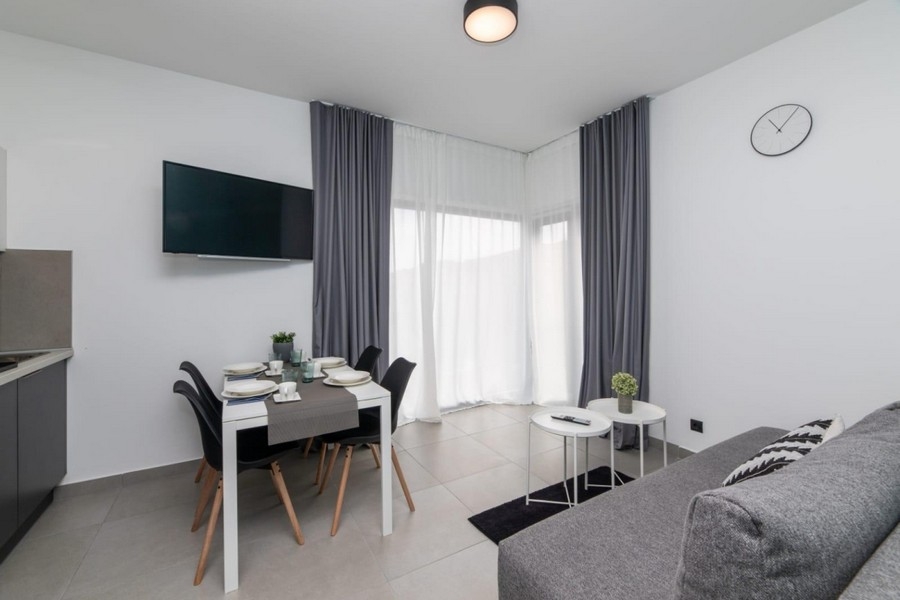 Pohľad do obytnej časti bytového domu.