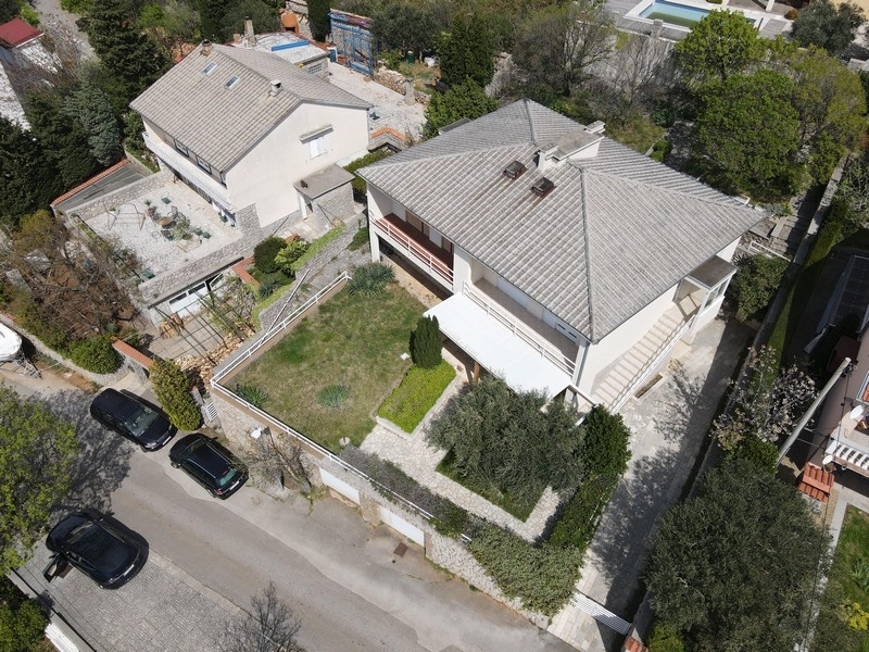 Dom Chorvátsko dvojdom letecký pohľad na záhradu