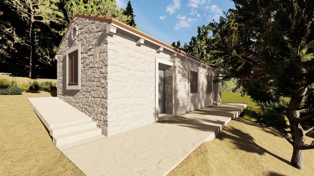 3D vizualizácia nehnuteľnosti H3924 pri Pule v Chorvátsku.